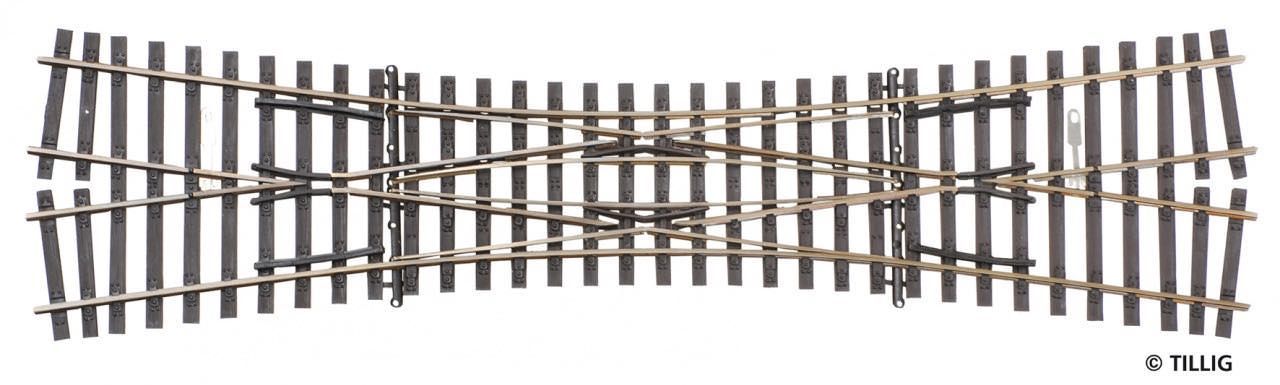 Tillig 85390 - Doppelkreuzungsweiche 15° Länge 228 mm H0/GL