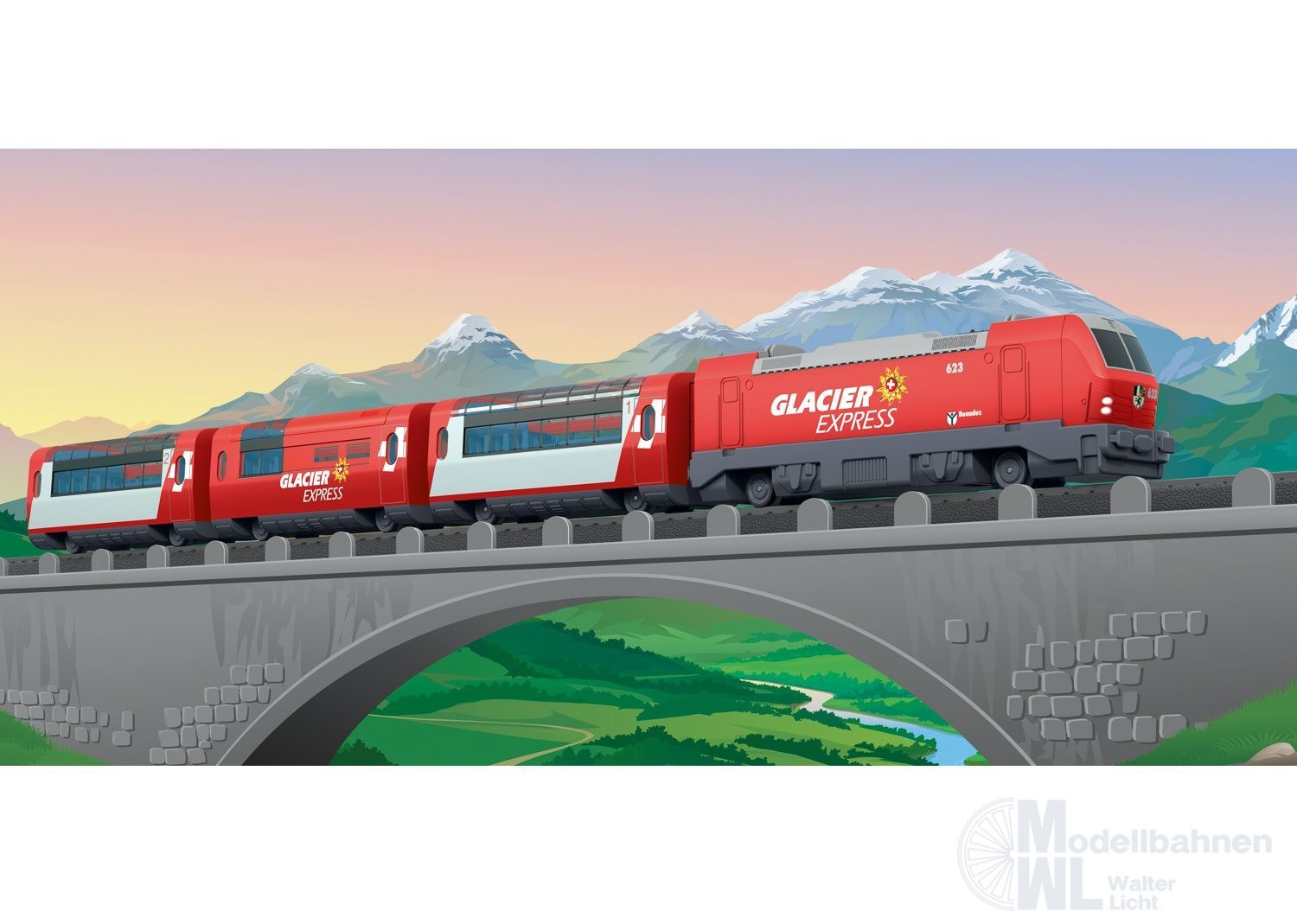 Märklin 29348 - MyWorld Startpackung Glacier Express