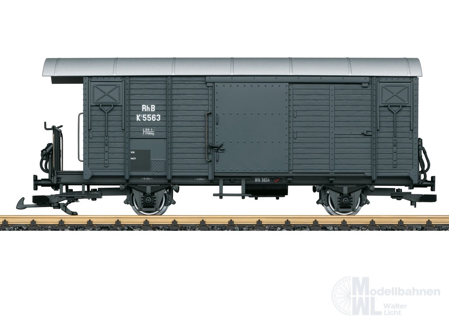 LGB 43814 - Güterwagen gedeckt RhB Ep.VI Spur G 1:22,5 LGB 43814 - Güterwagen gedeckt RhB Ep.VI Spur G 1:22,5