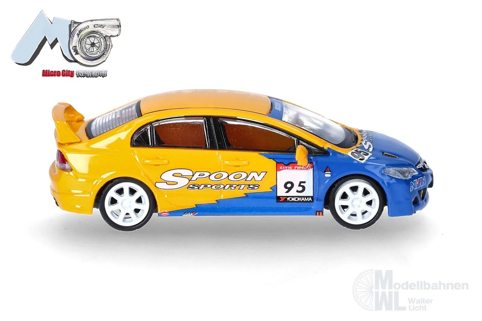 Herpa 87MC000090 - Honda Civic FD2 gelb/blau H0 1:87