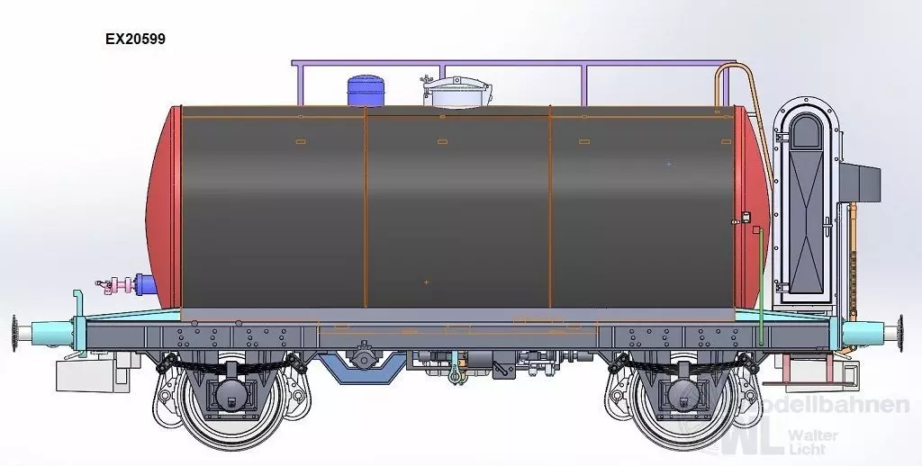 Exact Train 20599 - Kesselwagen ÖBB Ep.III OREB blau H0/GL