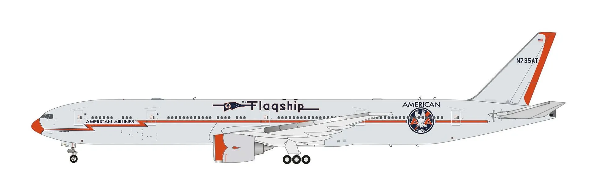 Herpa 539173 - Boeing 777-300ER AA FlagshipHeritage 1:500