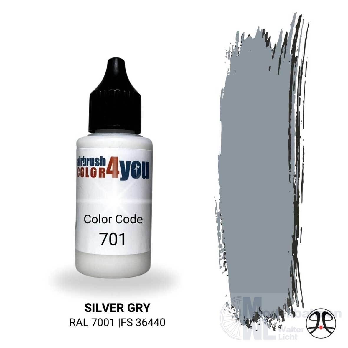 Busch 961000701 - Acrylfarbe Silbergrau RAL7001 30ml