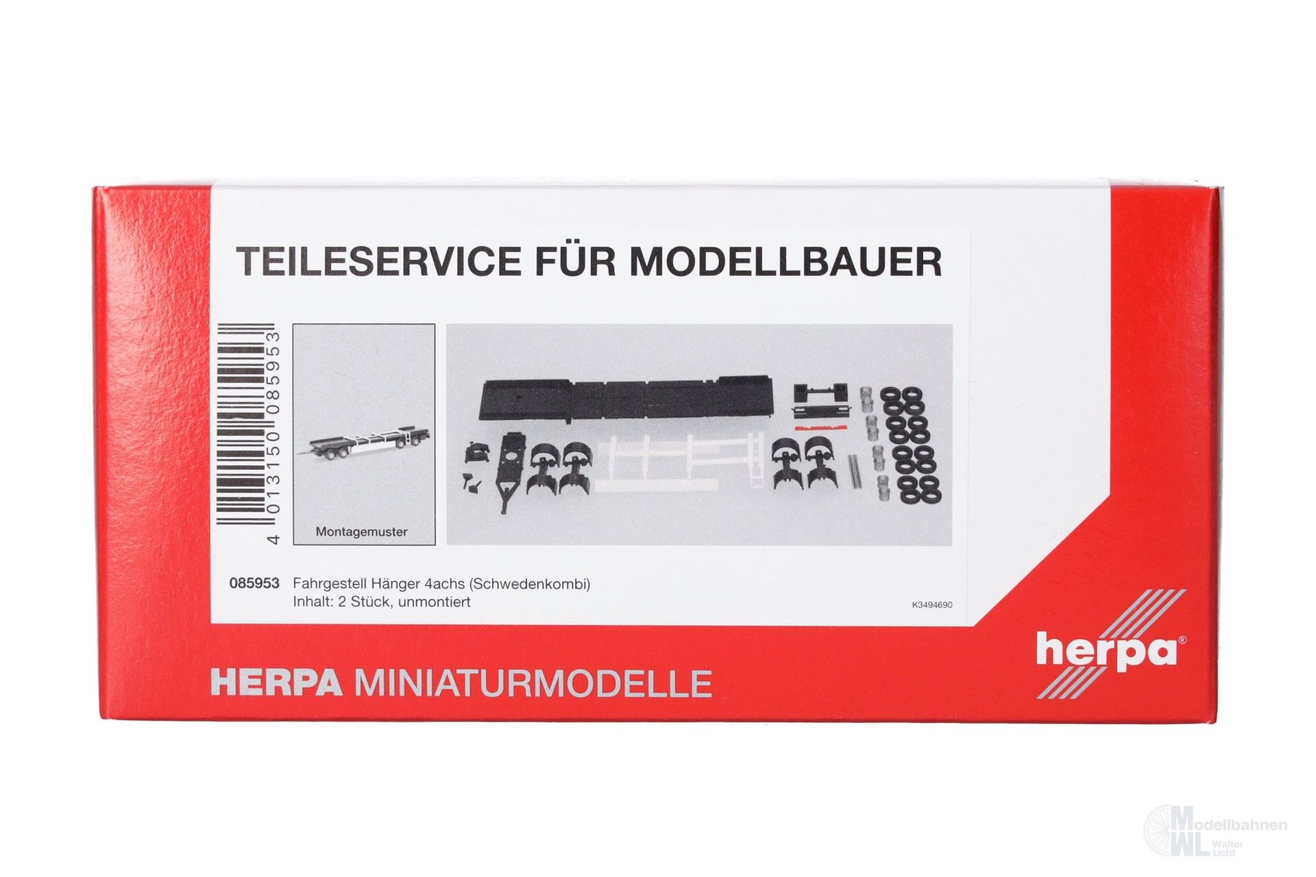 Herpa 085953 - TS FG 4achs Hänger Schweden H0 1:87