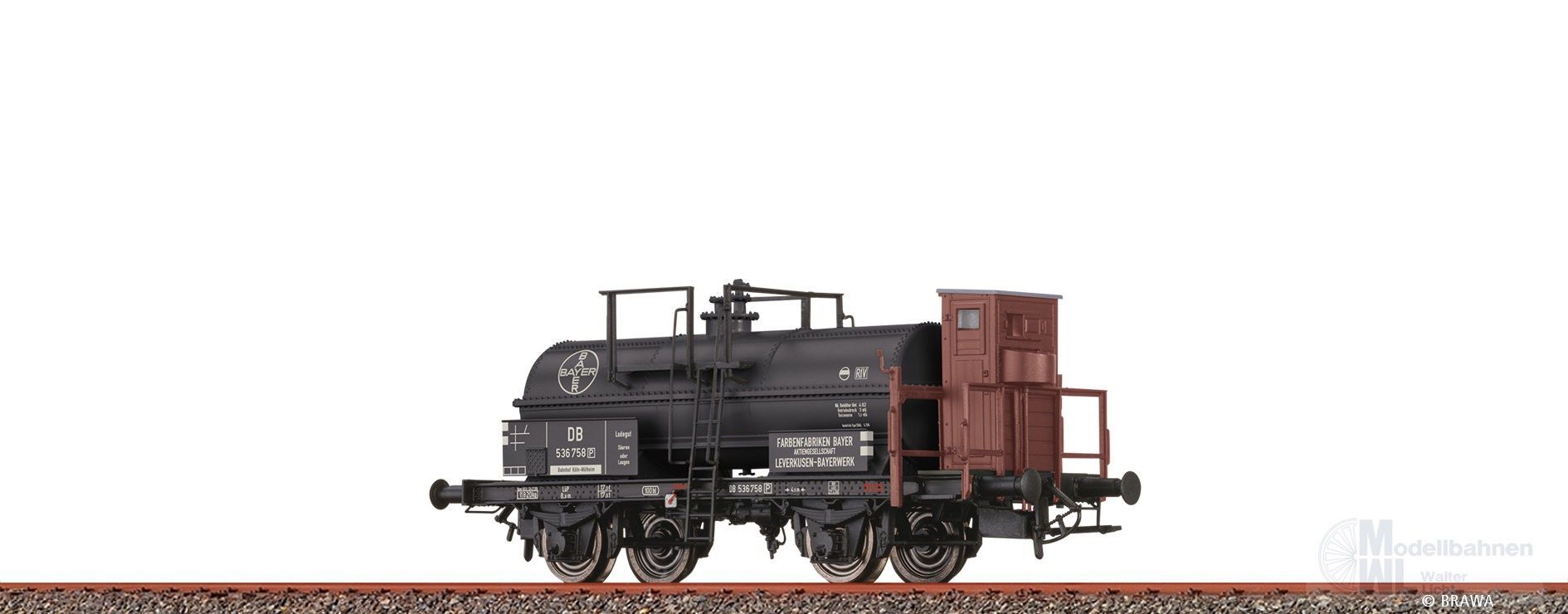 Brawa 50082 - Kesselwagen DB Ep.III Bayer 536 758 H0/GL