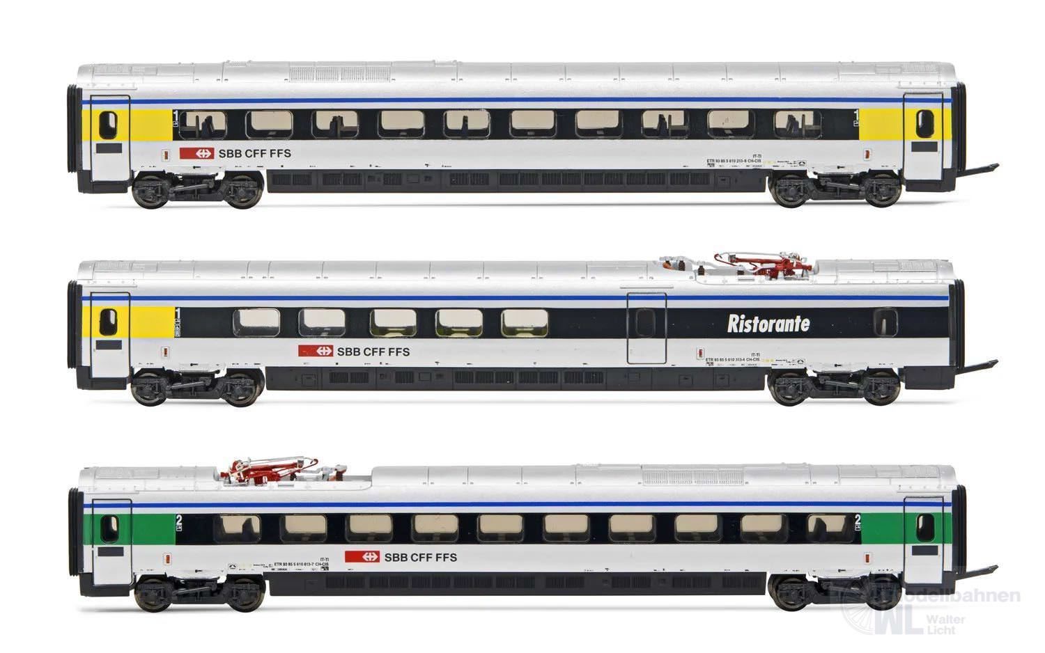ar3503_0 Arnold 3503 - Personenwagen Set SBB Ep.VI 3.tlg. N 1:160