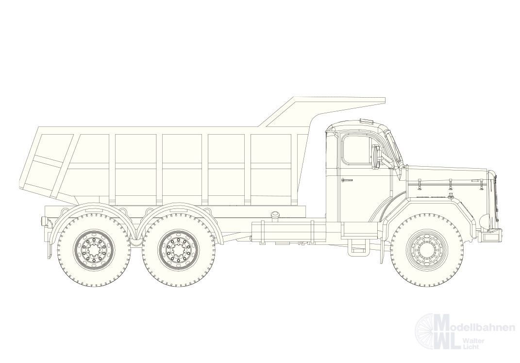 Brekina 10225 - Sortiment zum Bau eines Magirus Jupiter Kipper H0 1:87