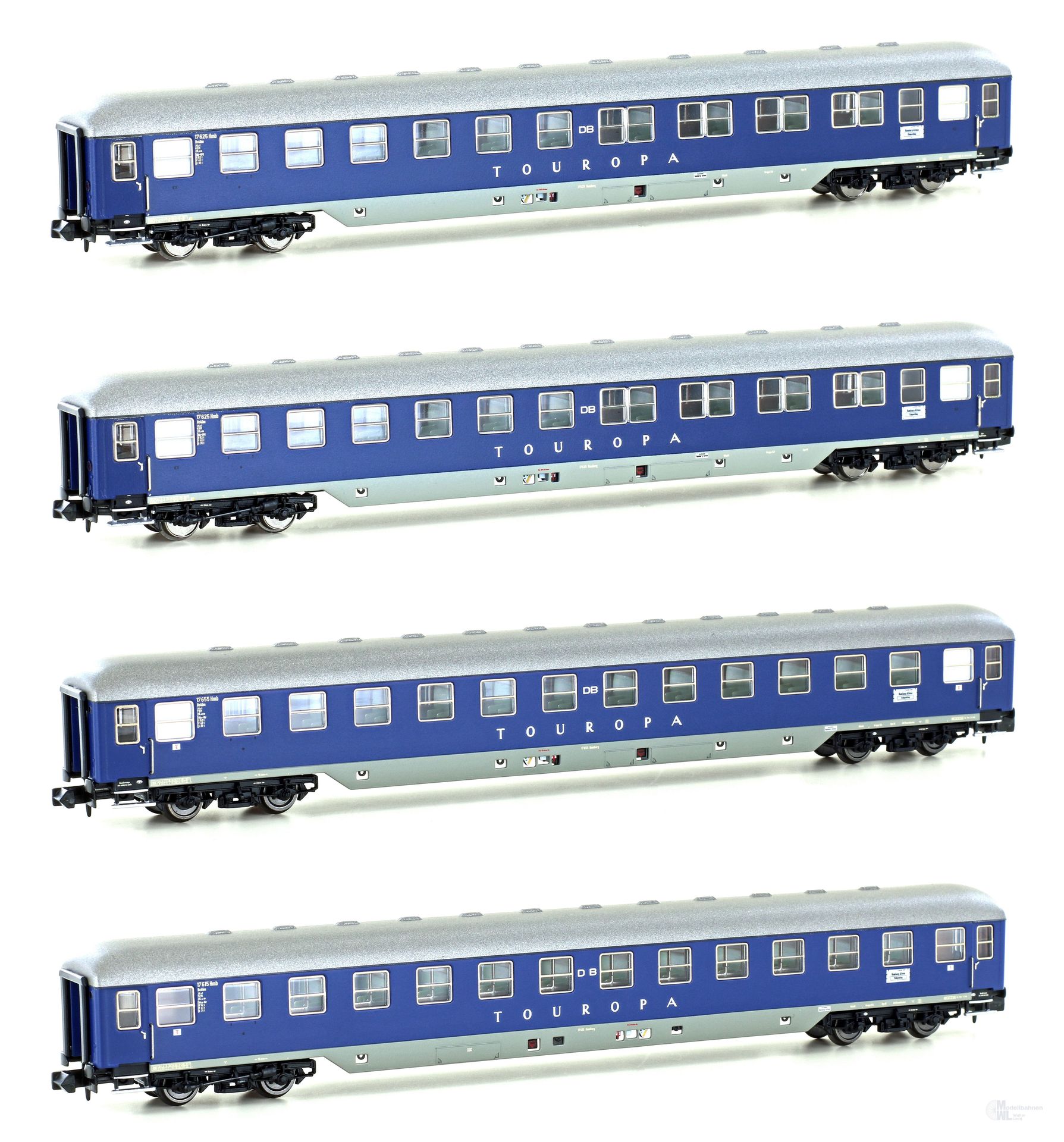 H22200-954x1024 Hobbytrain 22200 - Touropa Set 1 DB Ep.III 4.tlg. N 1:160