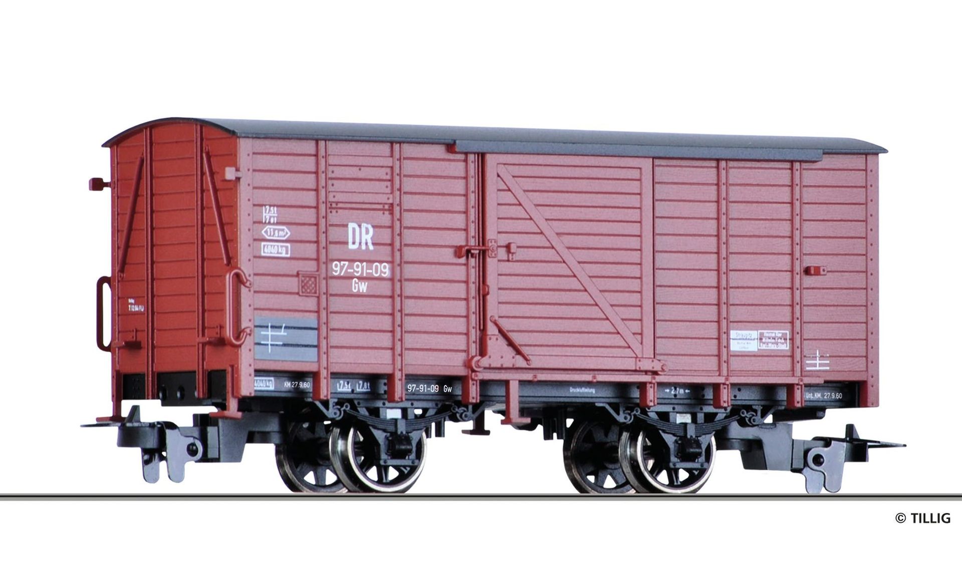 Tillig 05905 - Güterwagen gedeckt DR Ep.III Gw H0e Tillig 05905 - Güterwagen gedeckt DR Ep.III Gw H0e