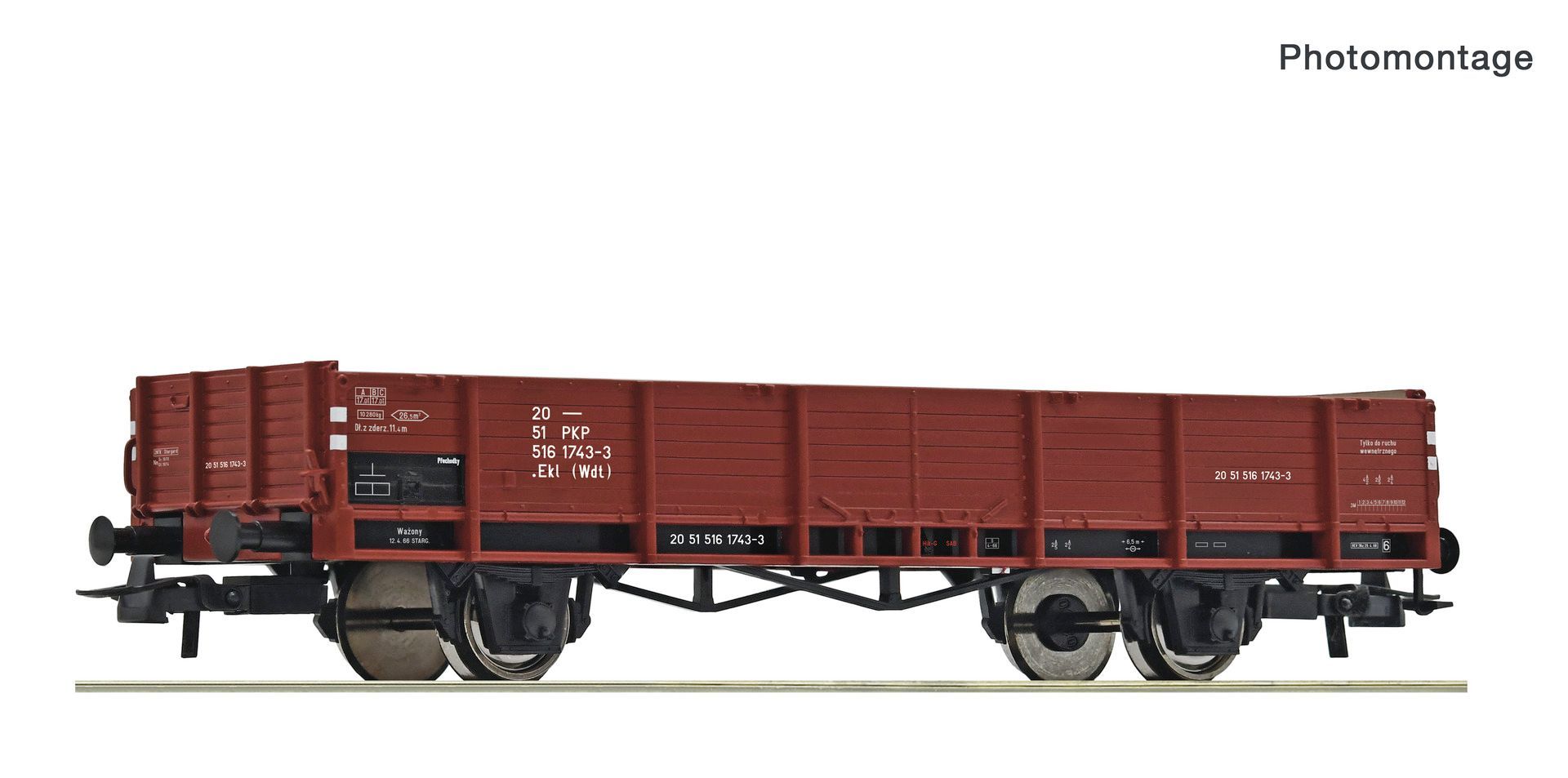 Roco 6600378 - Offener Güterwagen .El PKP