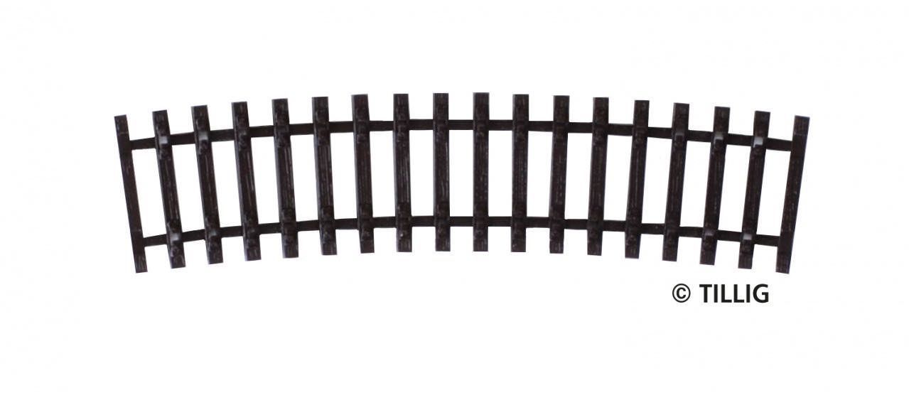Tillig 83007 - Schwellenband gebogen R22 R353 mm / 15° TT 1:120 Tillig 83007 - Schwellenband gebogen R22 R353 mm / 15° TT 1:120