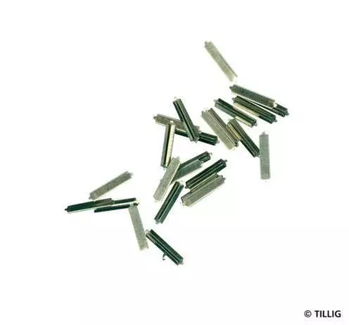 Tillig 86102 - Schienenverbinder blank Neusilber 25 Stück im Beutel H0/TT 1:120