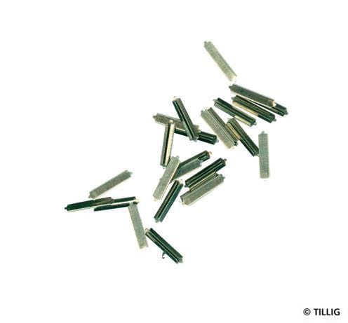 Tillig 86102 - Schienenverbinder blank Neusilber 25 Stück im Beutel H0/TT 1:120