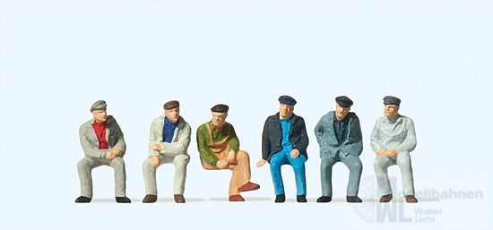 Preiser 14084 - Sitzende Arbeiter H0 1:87 Preiser 14084 - Sitzende Arbeiter H0 1:87
