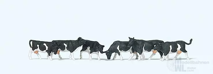 Preiser 79228 - Kühe schwarz gefleckt N 1:160