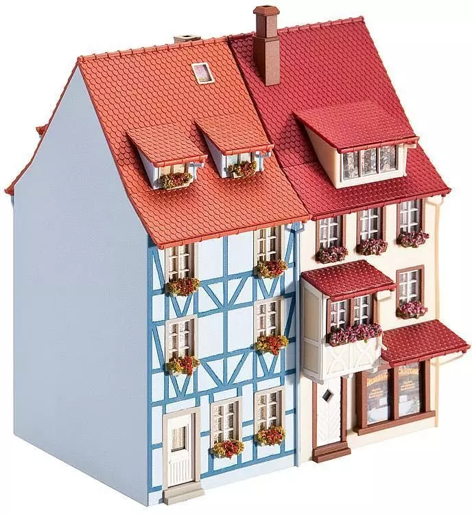 Faller 130495 - Kleinstadt Häuser 2 Stck. m.Erker H0 1:87