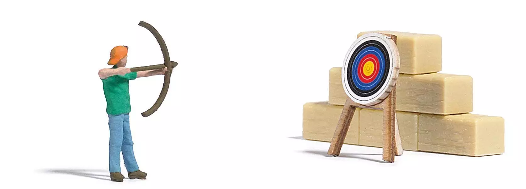 Busch 7865 - Bogenschütze m.Zielscheibe H0 1:87