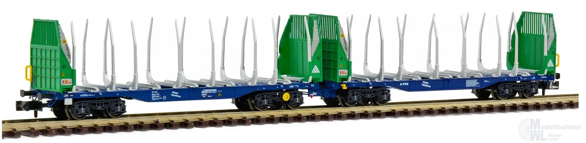 Sudexpress N657010 - Holztransportwagen VTG Ep.VI 010 Green papierholz Austria N 1:160