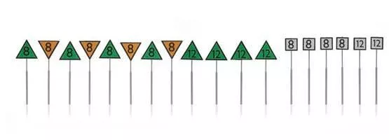 ARTITEC b.v. 387214 - NS Tafeln Geschwindigkeit 18 Stück H0 1:87