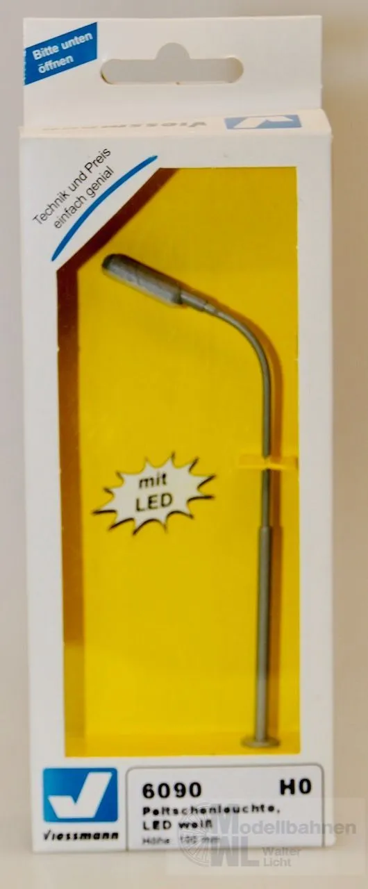 Viessmann 6090 - VIESSMANN - Peitschenleuchte LED weiß H0 1:87