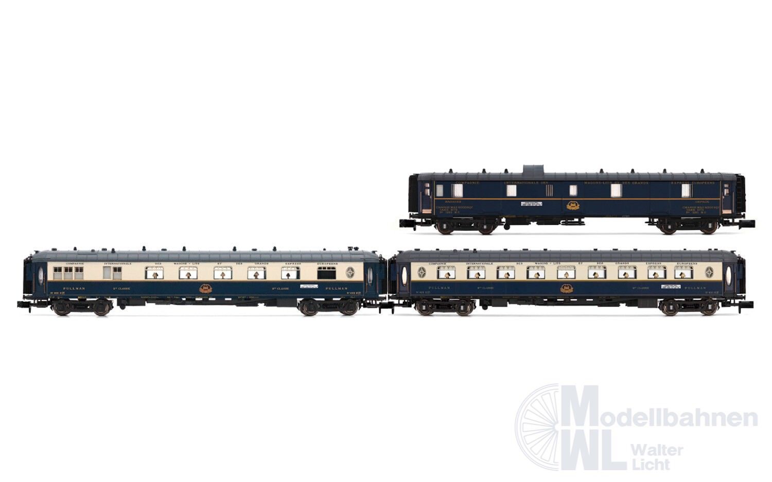 Arnold 4491 - Personenwagen Set CIWL Ep.II Edelweiss Pullmann Express 3.tlg. Set 2 N 1: Arnold 4491 - Personenwagen Set CIWL Ep.II Edelweiss Pullmann Express 3.tlg. Set 2 N 1: