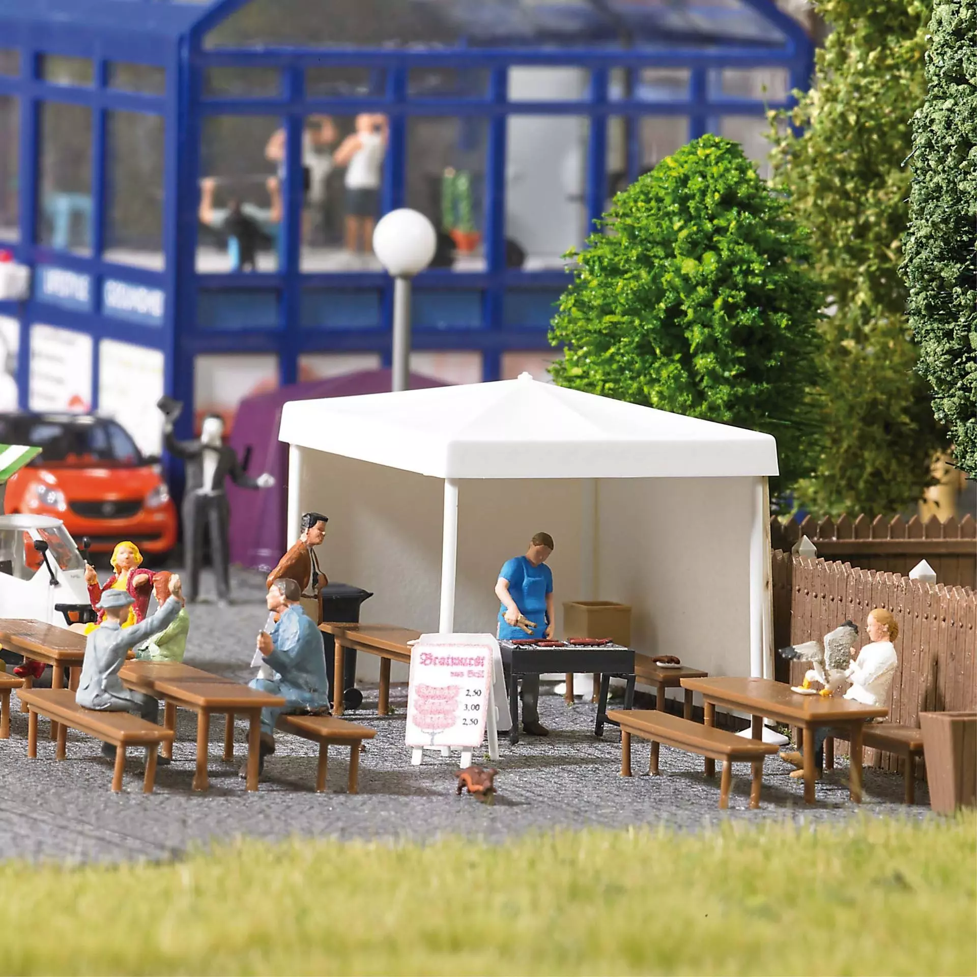 Busch 1828 - Bratwurst-Grillstand H0 1:87