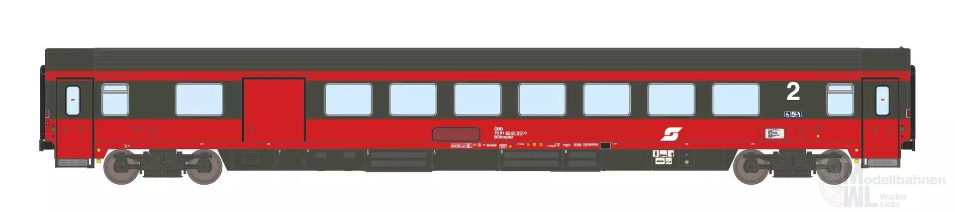 ASM 24010 - Halbgepäckwagen ÖBB Ep.V BDbmpsz, 2.Kl. N 1:160