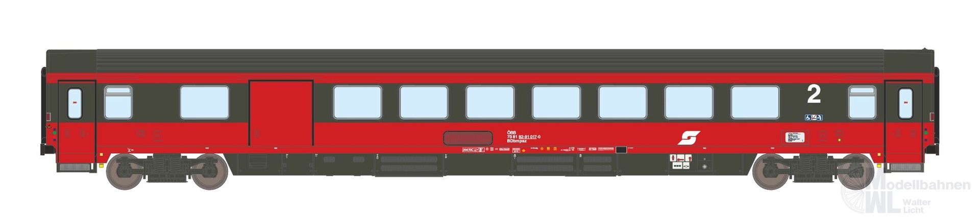 ASM 24010 - Halbgepäckwagen ÖBB Ep.V BDbmpsz, 2.Kl. N 1:160