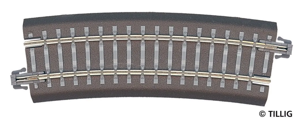 Tillig 83707 - Bettungsgleis gebogen R22 R353 / 15° TT 1:120