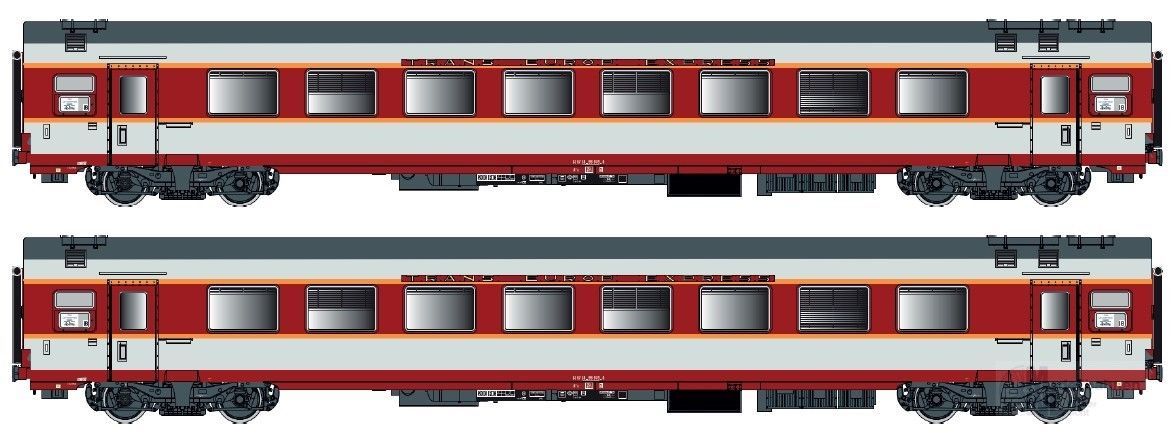 LS Models 40078AC - Personenwagen Set SNCF Ep.IV A8u Capitole 2.tlg. H0/WS