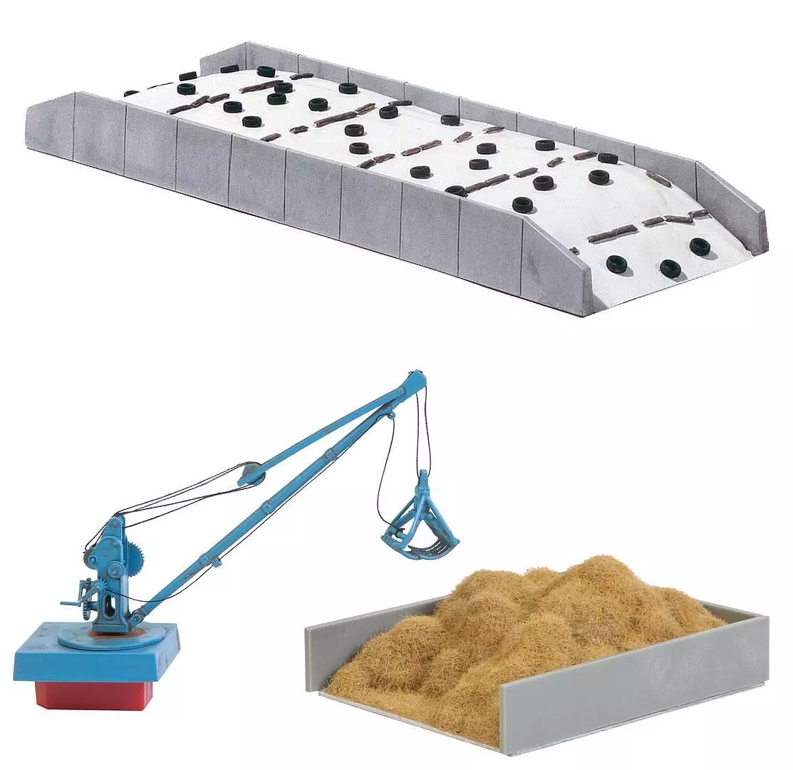 Faller 130678 - Fahrsilo und Misthaufen mit Kran H0 1:87