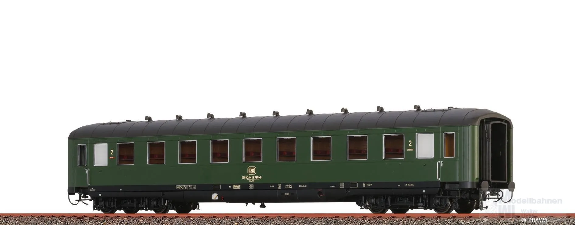 Brawa 51085 - Schürzenwagen DB Ep.IV Büe366 51 80 29-43 765-5 H0/GL BASIC