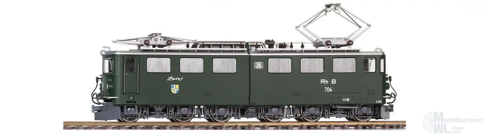 Bemo 1354114 - E-Lok Ge 6/6 II 704 RhB Ep.III/IV Davos grün H0m Sound