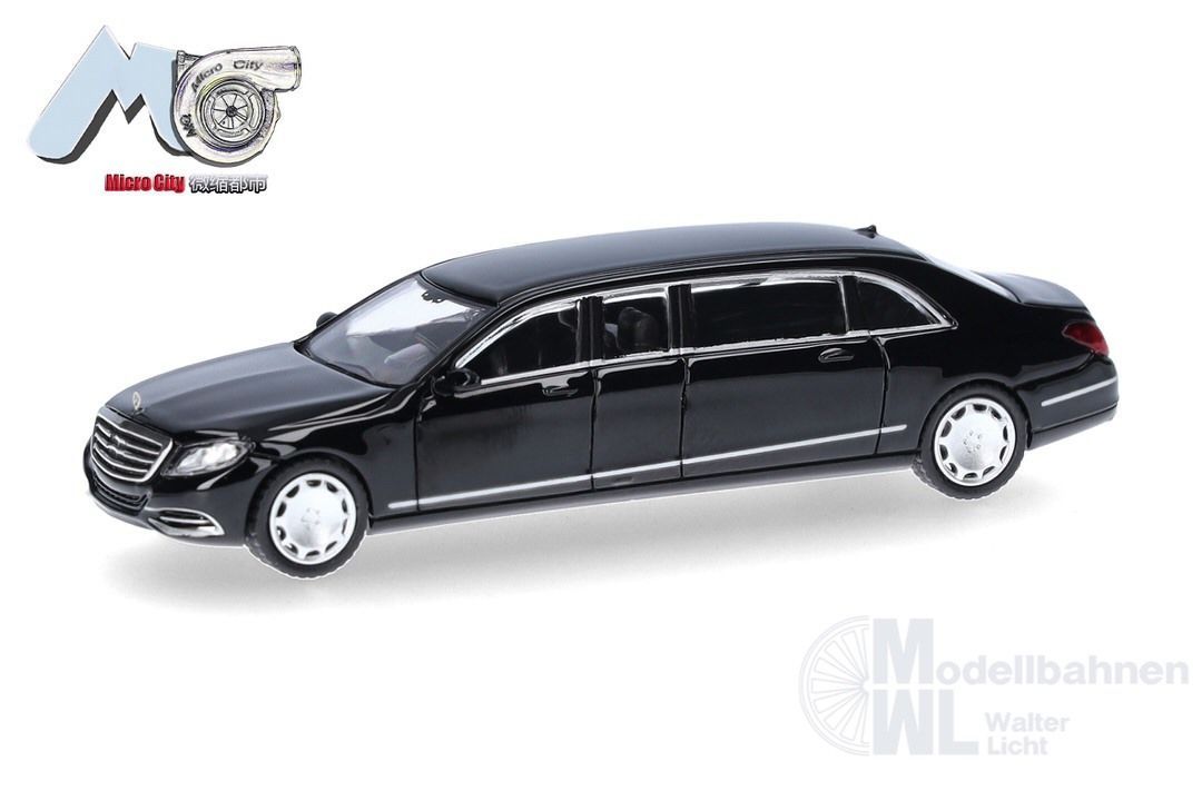 Herpa 87MC000139 - Mercedes-Benz S600 Pullmann (W221), schwarz (black) H0 1:87