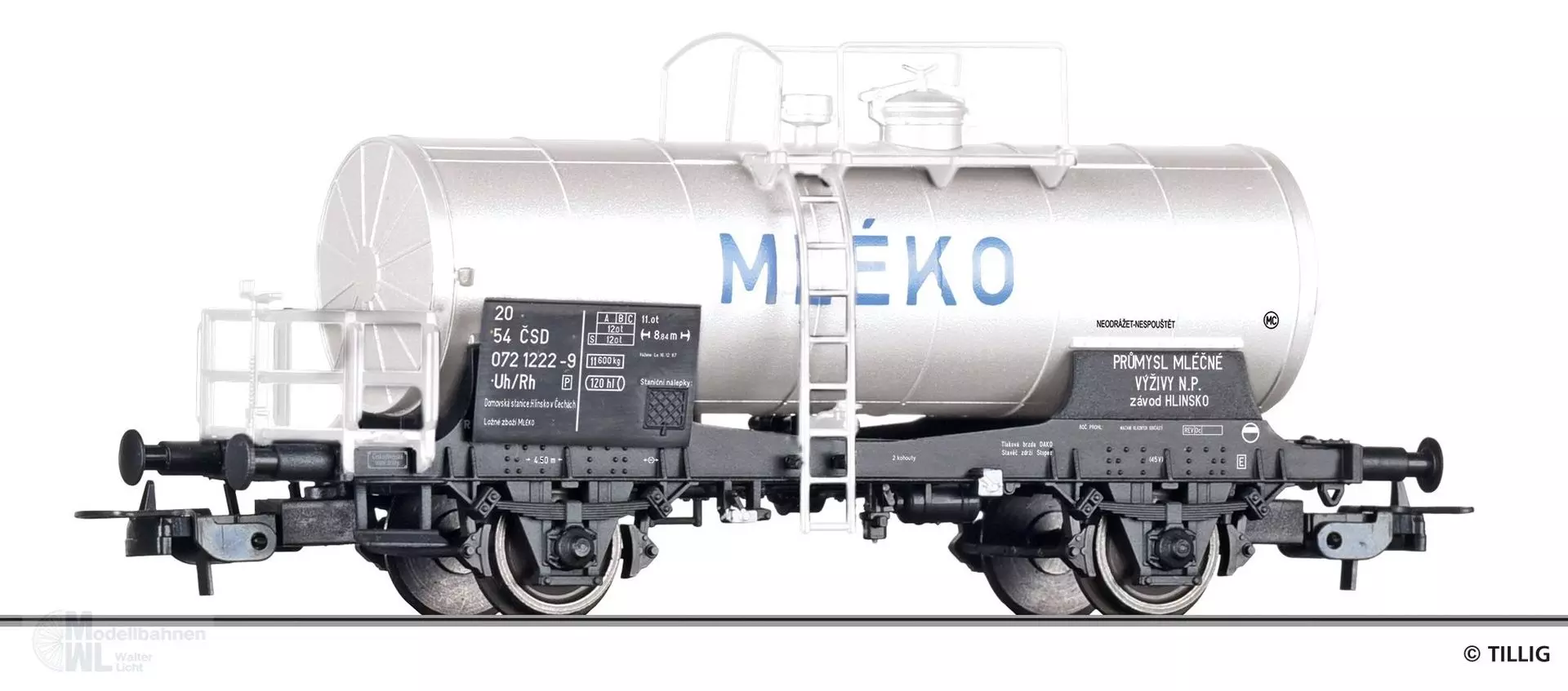 Tillig 77070 - Kesselwagen CSD Ep.IV Uh MLEKO H0/GL