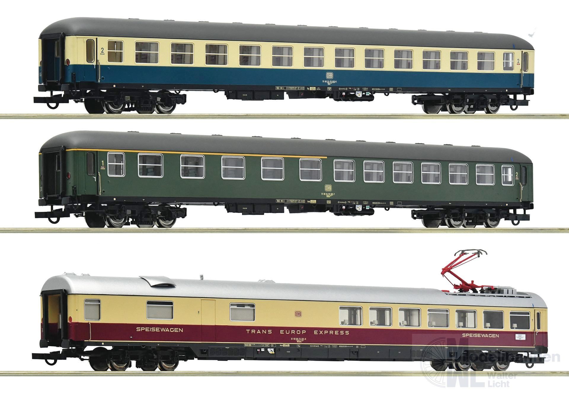 Roco 6200052 - Personenwagen Set DB Ep.IV Hispania-Express Set 2 H0/GL