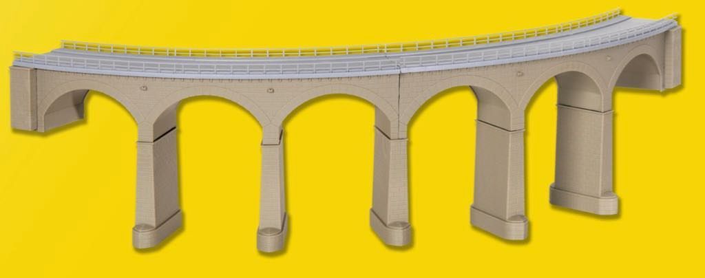 Kibri 39726 - Rosanna-Viadukt mit Eisbrecherpfeilern gebogen eingleisig H0 1:87