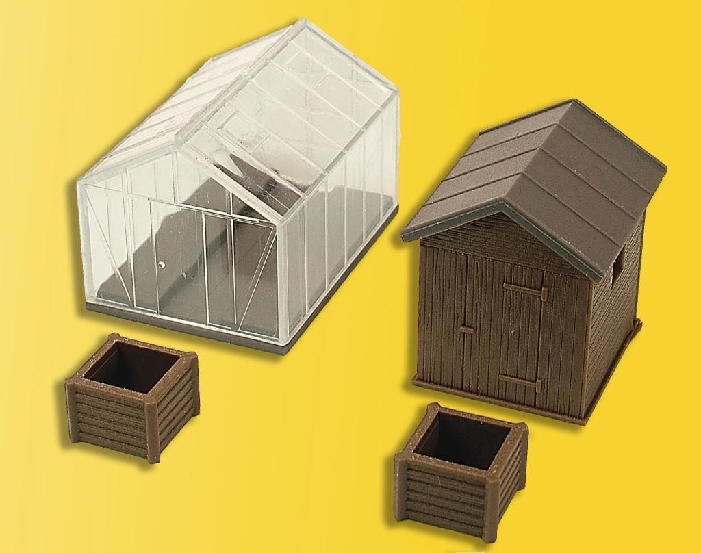 Kibri 38144 - Deko-Set Garten- und Gewächshaus H0 1:87