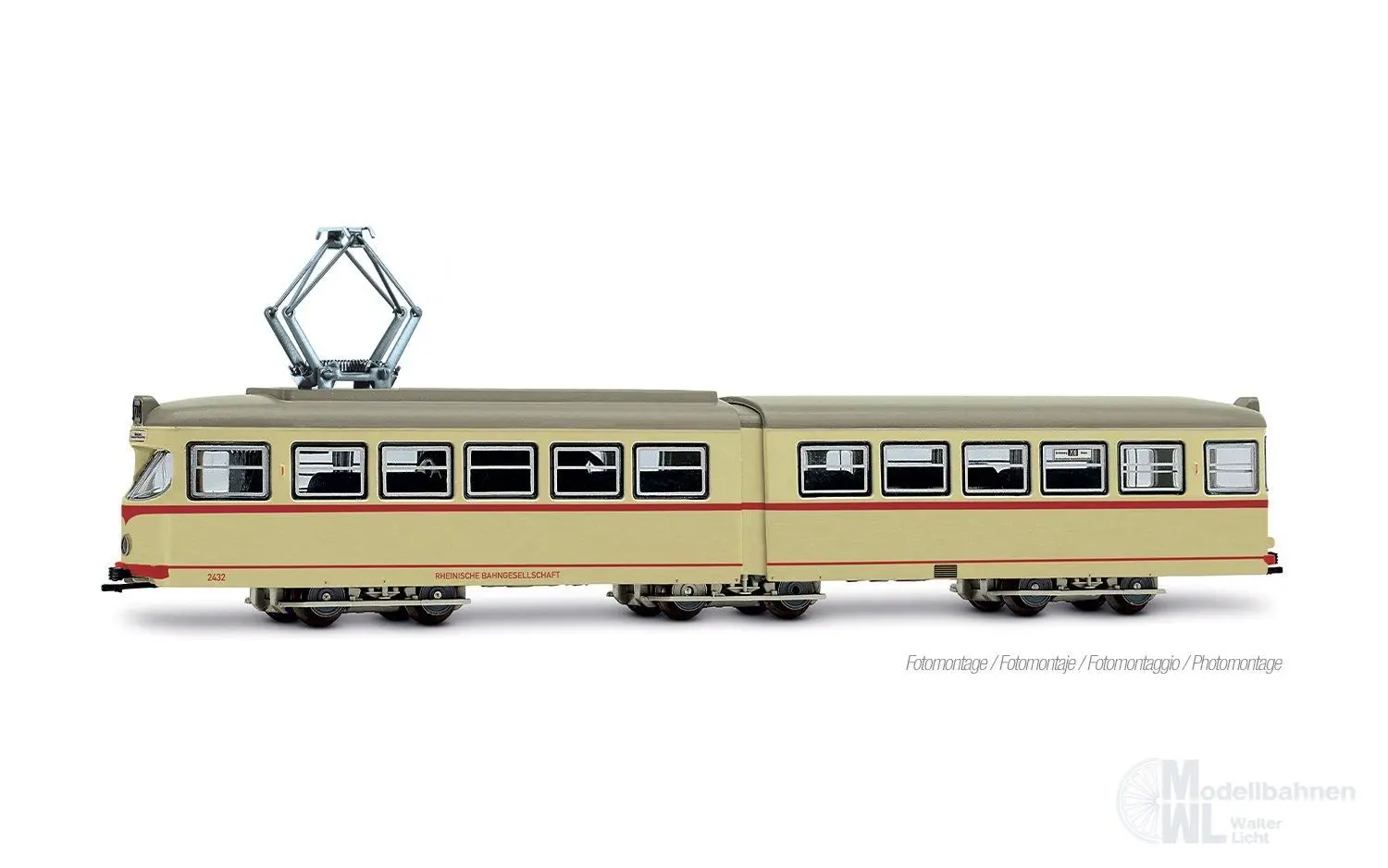 Arnold 2613S - Straßenbahn Duewag GT6 Düsseldorf Ep.IV/V N 1:160 Sound