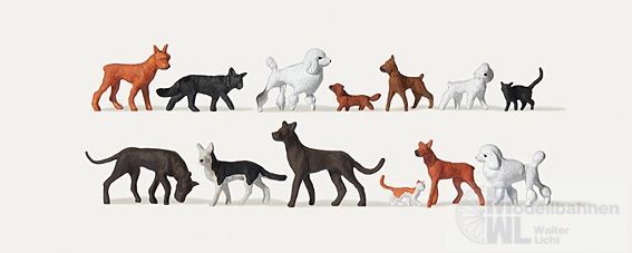 Merten Figuren 212582 - Hunde und Katzen H0 1:87