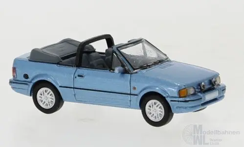 PCX-Models 870158 - Ford Escort IV Cabriolet metallic hellblau 1986 H0 1:87