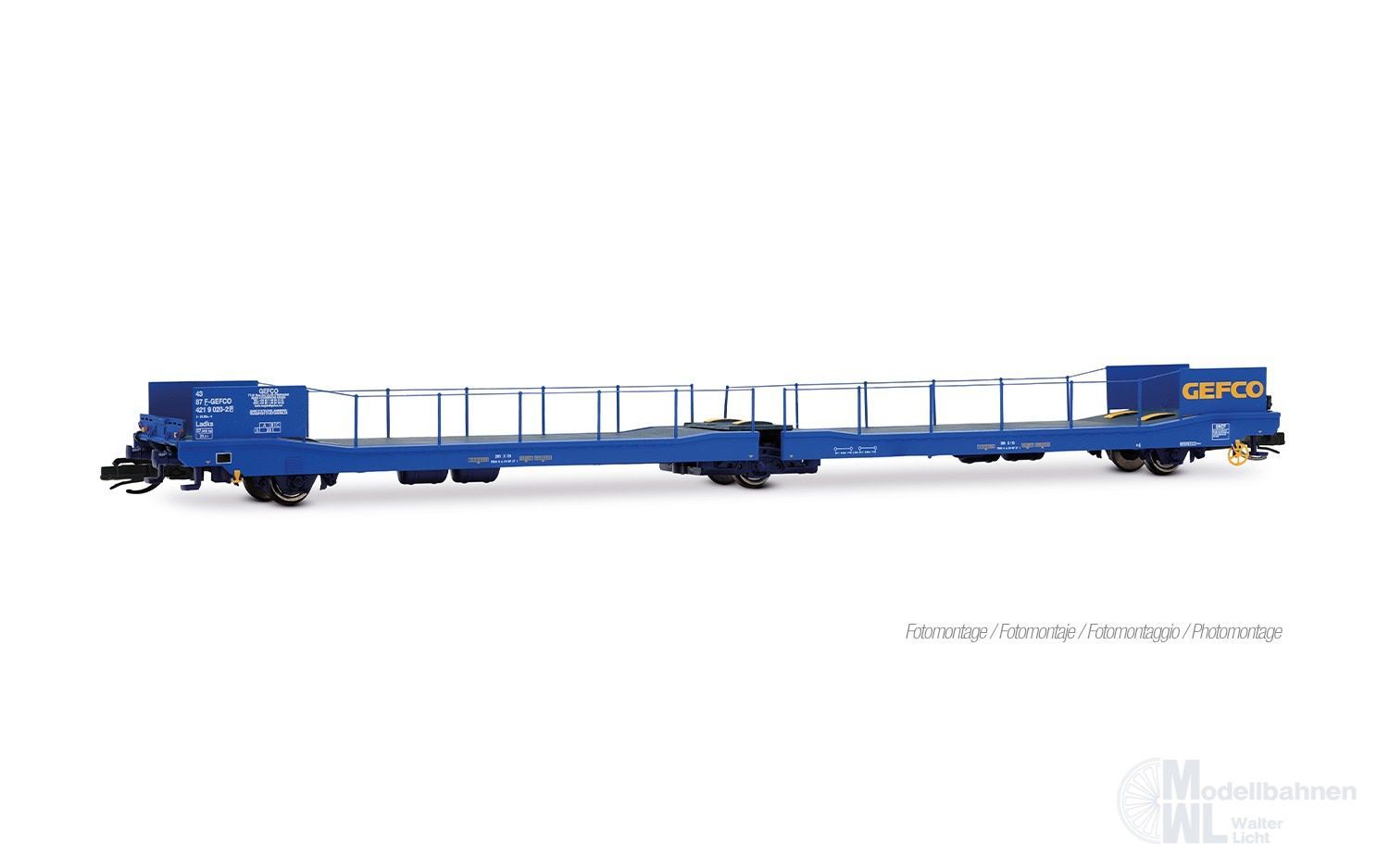 Arnold 9771 - Autotransportwagen F-GEFCO Ep.VI TT 1:120