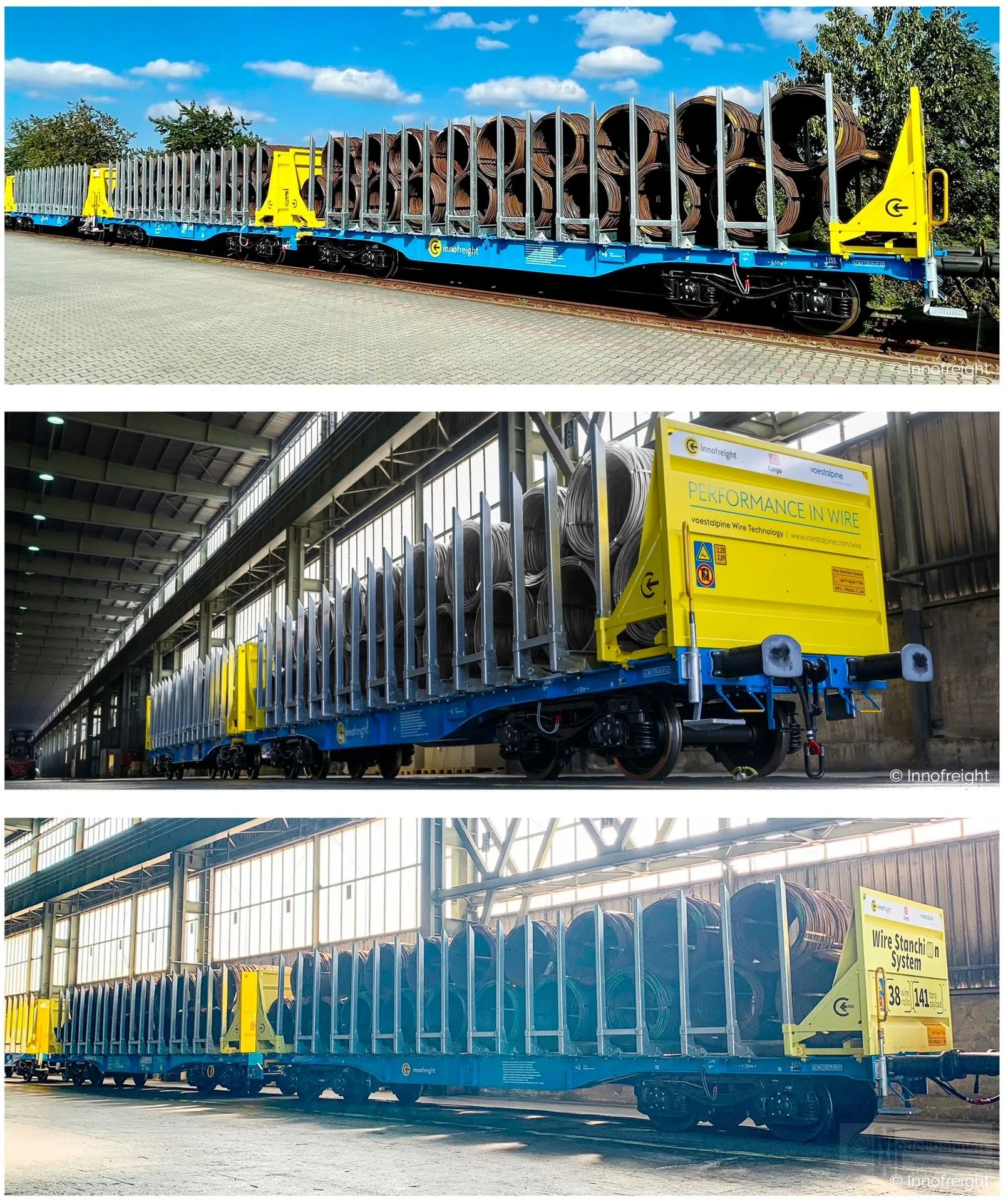 Sudexpress S4657003 - Rungenwagen Set Innofreight DB Cargo Ep.VI 3.tlg. Sggmrrs 90 GigaWood H0/