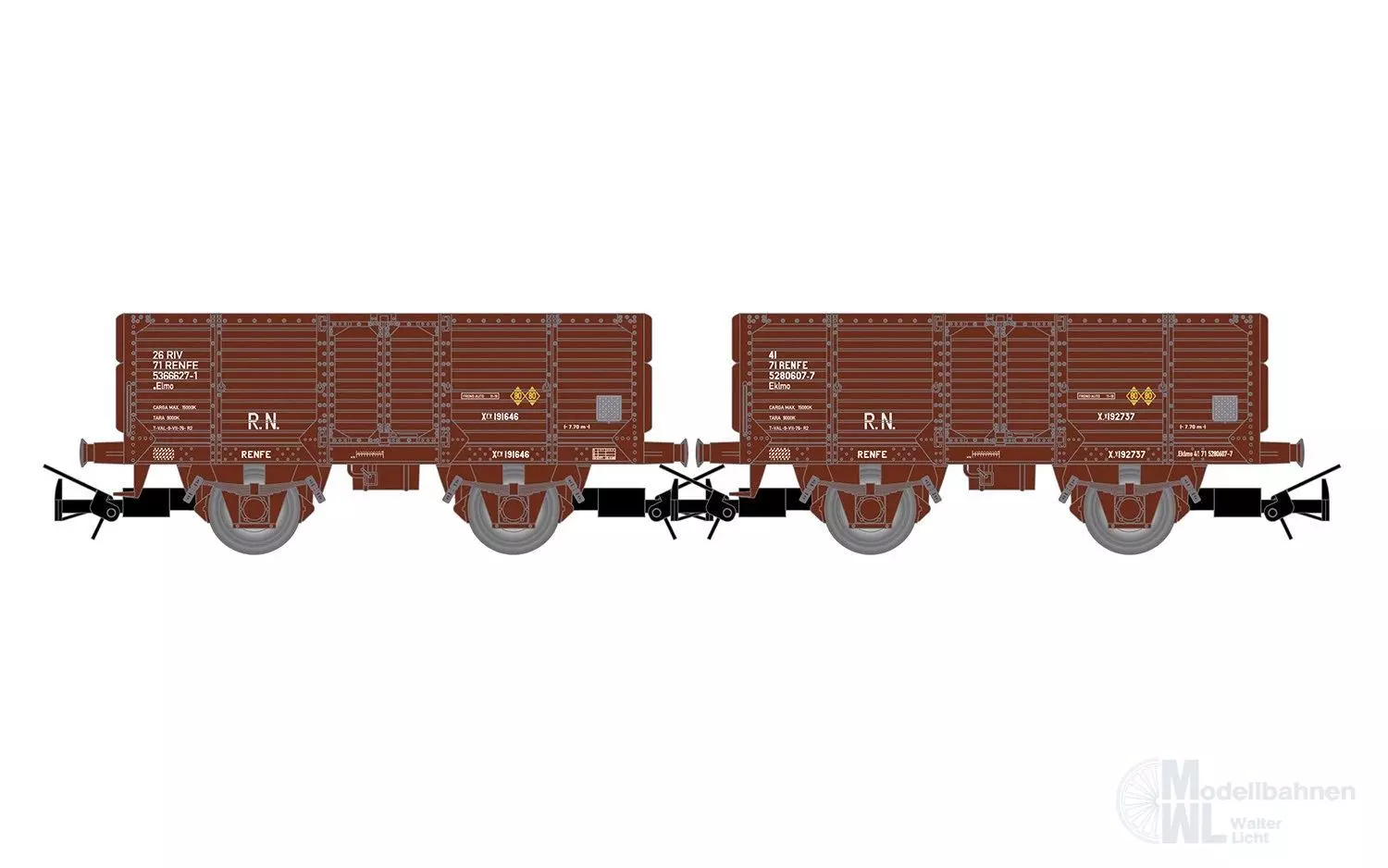 Electrotren 6095 - Güterwagen Set RENFE Ep.III/IV 2.tlg. H0/GL