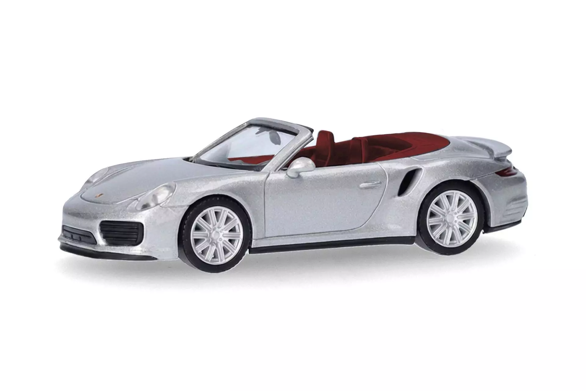 Herpa 038928-003 - Porsche 911 (991) Turbo Cabrio dolomitsilber H0 1:87