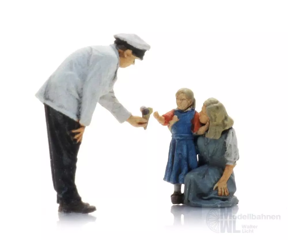 ARTITEC b.v. 5120025 - Eisverkäufer mit Mutter und Kind TT 1:120