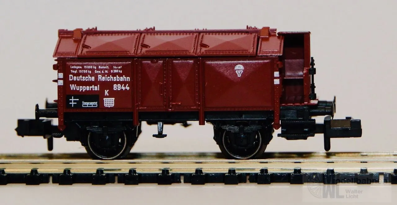 Fleischmann 8214 - FLEISCHMANN - Klappdeckelwagen DRG Ep.II mit Bremserbühne N 1:160