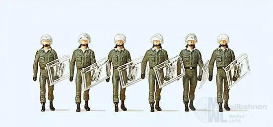Preiser 10392 - Bundesgrenzschutz im Einsatzanzug und Schutzhelm H0 1:87