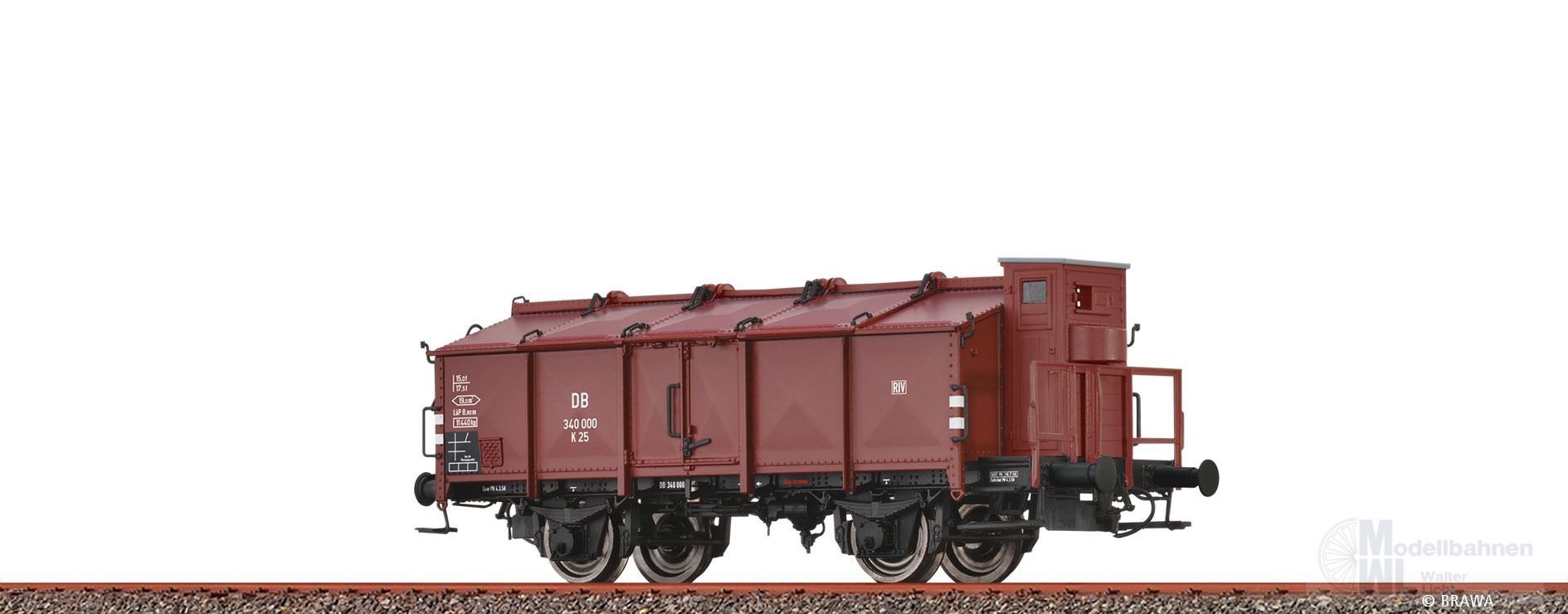 Brawa 50640 - Klappdeckelwagen DB Ep.III K25 H0/GL
