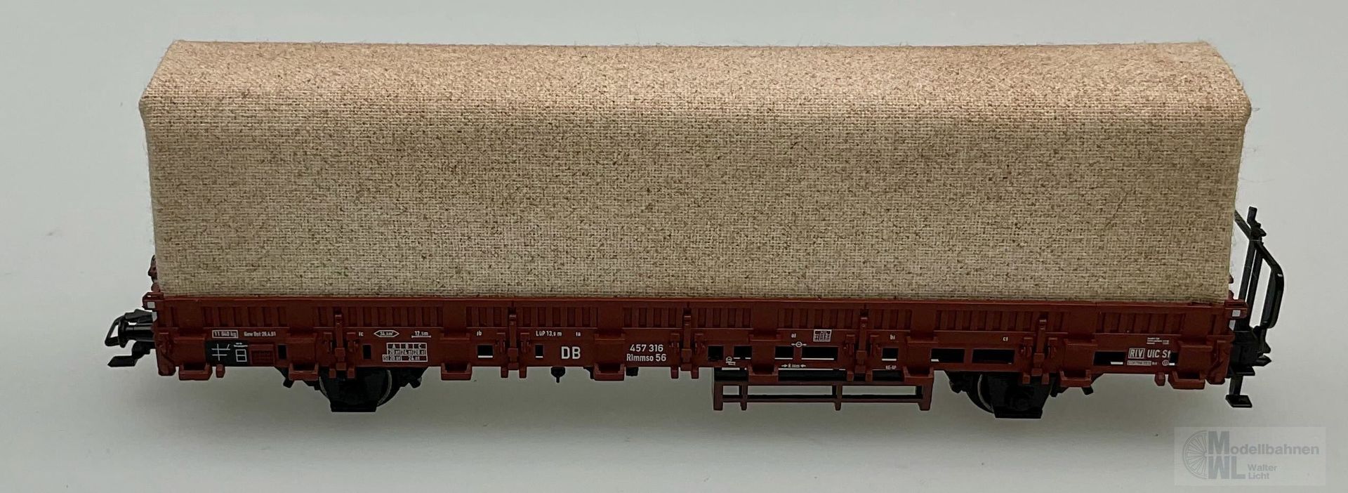 Märklin 29500 - MÄRKLIN - Rungenwagen DB Ep.III mit Ladegut (ohne Rungen) H0/WS